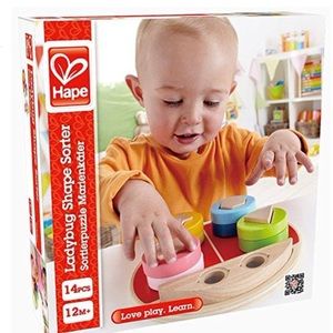 NIB Hape ladybug shape sorter